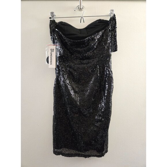 No Boundaries Juniors XXS (00) Mini Dress – Oversized Bow – Sequin Party Dress - Picture 5 of 8